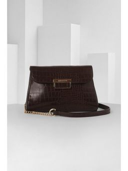 Van Heusen - Women Brown Textured Casual Sling Bag