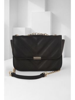 Van Heusen - Women Black Textured Casual Sling Bag