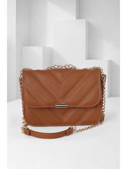 Van Heusen - Women Brown Textured Casual Sling Bag