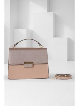 Van Heusen - Women Pink Colorblock Casual Handbag