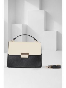 Van Heusen - Women Black Colorblock Casual Handbag