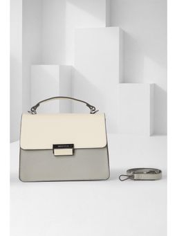 Van Heusen - Women Grey Colorblock Casual Handbag