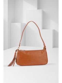 Van Heusen - Women Brown Textured Casual Handbag