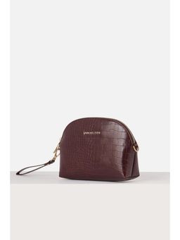 Van Heusen - Women Maroon Textured Casual Pouch