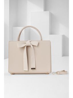 Van Heusen - Women Beige Solid Casual Handbag