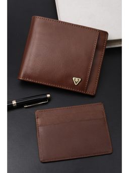 Allen Solly - Men Brown Solid Genuine Leather Wallet