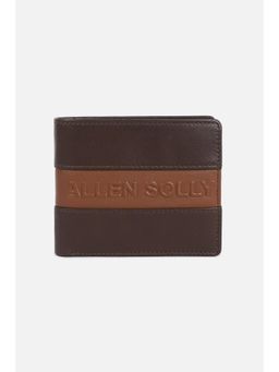 Allen Solly - Men Brown Colorblock Leather Wallet