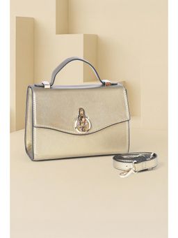 Allen Solly - Women Gold Casual Sling Bag With Detachable Strap