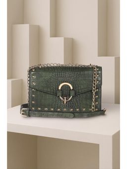 Allen Solly - Women Green Casual Sling Bag With Detachable Strap