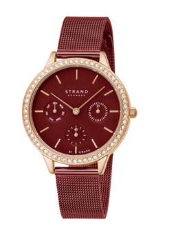 Strand by Obaku - Lynn Burgundy Dial Multifunction Watch For Women (S704LMVDMD)