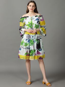 SHOWOFF - Womens Printed Multi Knee Length Dress