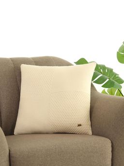PLUCHI - Kelly Fusion Natural Cotton Knitted Decorative 18 x 18 Inches Cushion Cover