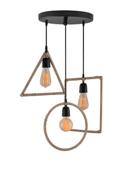 Homesake - Round Chandelier Hemp Rope Pendant Light