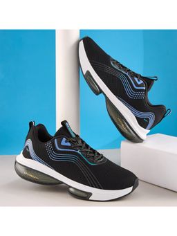 Campus - Men Lam Black & Blue Sports Running Shoes