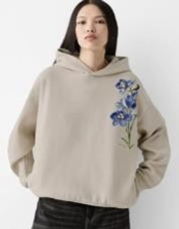 Twenty Dresses by Nykaa Fashion - Beige Graphic Printed Crew Neck Full Sleeves Sweatshirt (XS)