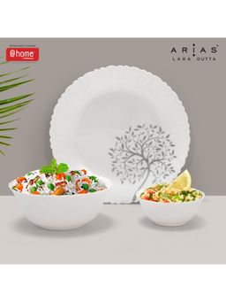 At Home by Nilkamal - Arias Fluted Tree Of Life Dinner Set - 14 Pieces