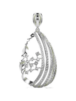 Valanova - Hallmarked 9K White Gold and Certified Lab Grown Diamond 0.90Cts Pendant