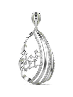 Valanova - Hallmarked 9K White Gold and Certified Lab Grown Diamond 0.57Cts Pendant