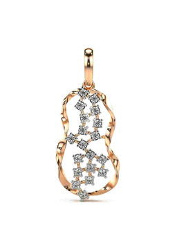 Valanova - Hallmarked 9K Rose Gold and Certified Lab Grown Diamond 0.18Cts Pendant