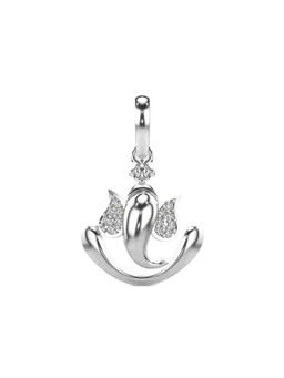 Valanova - Hallmarked 9K White Gold and Certified Lab Grown Diamond 0.08Cts Pendant