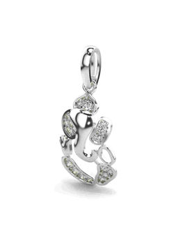 Valanova - Hallmarked 9K White Gold and Certified Lab Grown Diamond 0.14Cts Pendant