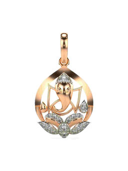 Valanova - Hallmarked 9K Rose Gold and Certified Lab Grown Diamond 0.13Cts Pendant