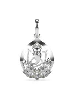 Valanova - Hallmarked 9K White Gold and Certified Lab Grown Diamond 0.13Cts Pendant