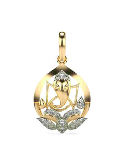 Valanova - Hallmarked 9K Yellow Gold and Certified Lab Grown Diamond 0.13Cts Pendant