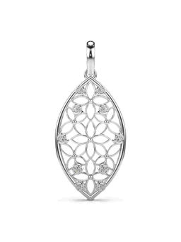 Valanova - Hallmarked 9K White Gold and Certified Lab Grown Diamond 0.38Cts Pendant