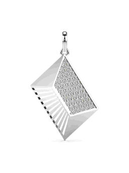 Valanova - Hallmarked 9K White Gold and Certified Lab Grown Diamond 0.43Cts Pendant