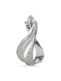 Valanova - Hallmarked 9K White Gold and Certified Lab Grown Diamond 0.57Cts Pendant