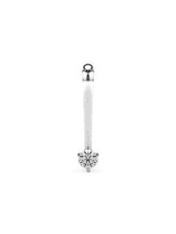 Valanova - Hallmarked 9K White Gold and Certified Lab Grown Diamond 0.11Cts Pendant