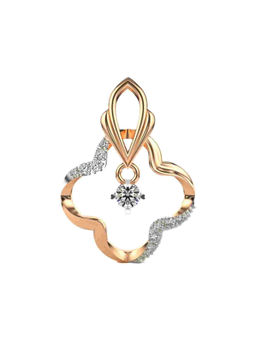 Valanova - Hallmarked 9K Rose Gold and Certified Lab Grown Diamond 0.16Cts Pendant