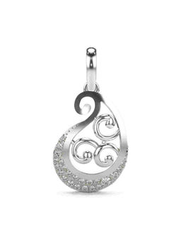 Valanova - Hallmarked 9K White Gold and Certified Lab Grown Diamond 0.16Cts Pendant