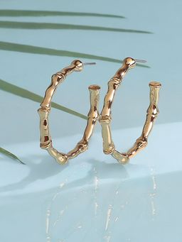 Lilly & Sparkle - Gold-Plated Circular Half Hoop Earrings