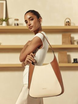 MIRAGGIO - Robyn Colorblock Handbag - Ivory (L)