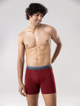 GLOOT - Anti Odor Cotton Tencel Cooling Boxer Brief-GLI003-Biking Red