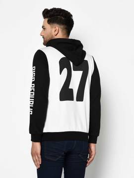 RIGO Hoodies : Buy RIGO Men Black White Printed Hooded Fleece Full Sleeve  Sweatshirt Online | Nykaa Fashion.