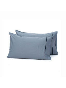 The Hive - Cotton Pillow Cover with Envelope Closure End Design Dusky Noir, Set of 2