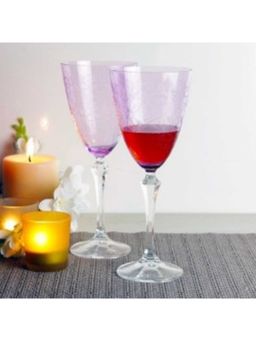 Bohemia Crystal - Eliezabeth Red Panto Extra Large Tall Wine Glass 350ml