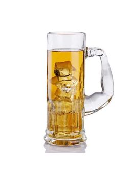 Smartserve - Crystal Muscle Beer Mug Lead Free 600ml )Set of 1)