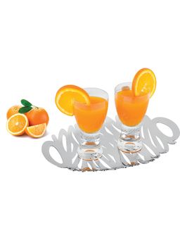 Smartserve - Impressive Oval Stainless Steel Serving Tray Set of 1 Silver