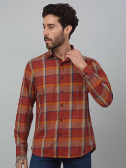 Cantabil - Men Multi Color Checks Full Sleeves Casual Shirt