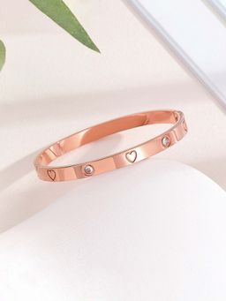 Designs & You - Stainless Steel Astonishing Rose Gold Plated Love Ad Bracelet for Women
