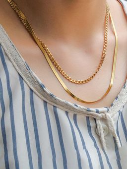 Designs & You - Gold-Plated Anti Tarnish Chain Layered Necklace