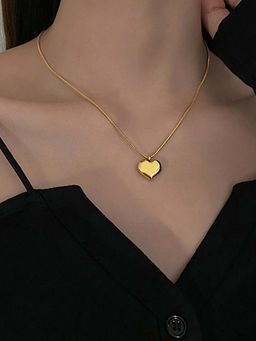 Designs & You - Gold-Plated Anti Tarnish Heart Themed Pendant Necklace