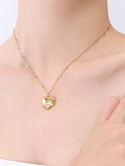 Designs & You - Gold-Plated Anti Tarnish Heart Themed Pendant Necklace