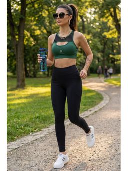 JUNEBERRY - Womens Solid Spandex Skinny Fit Stretchy Lightweight Gym Black Tights