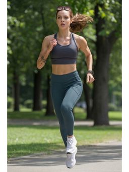 JUNEBERRY - Womens Spandex Skinny Fit Stretchy Lightweight Gym Teal Tights
