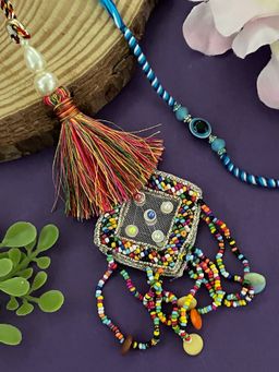 Digital Dress Room - Evil Eye/Beads Lumba Rakhi (Set of 2)